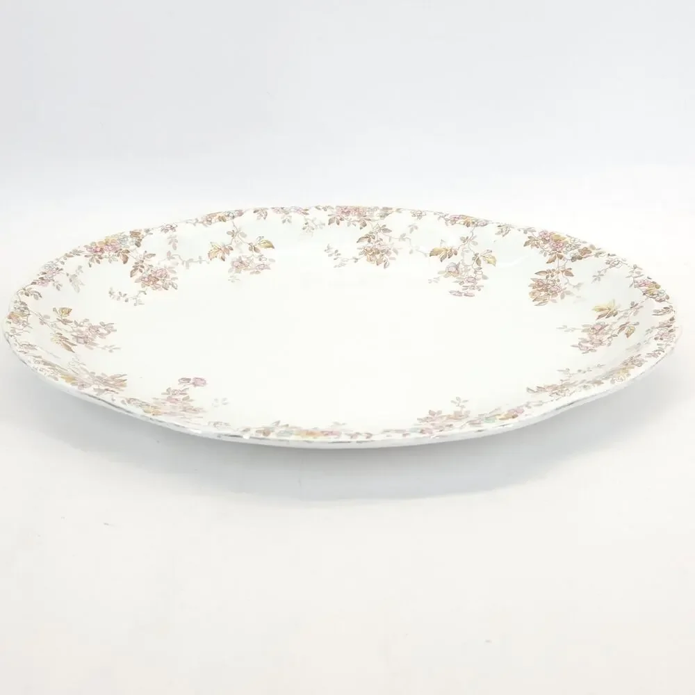 Antique Ridgeways Oval Platter Tray Pink Ditsy‎ Floral Valentines Wall Decor 16